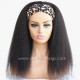 Headband Wigs Italian Yaki Brazilian Virgin Hair Wigs For Black Women HBW24