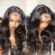 Stock 180% density HD lace front glueless wig 10A grade virgin hair 6 inches deep parting preplucked hairline HDW24
