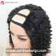 Human Hair Tight Spiral Curl 150% Density U-part wig BW11907