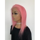 【Clearance】10 inches  pink color  lace front wig