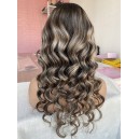 Blonde Highlight Virgin Human Hair Glueless 13x4 lace front wig-CL6