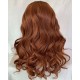 【Clearance】Brown Copper Long Wave Remy Human Hair 5x5 HD Lace Wig---21