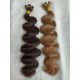 【Clearance】Two bundles 22 inches hand tied wefts double drown body wave human hairs