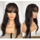 【Clearance】virgin hair 5*5 HD lace wig silk straight with bangs