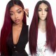 Malaysian virgin human hair color 1b/99J Glueless 13x6 Lace Front wig BW0029