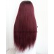 Malaysian virgin human hair color 1b/99J Glueless 13x6 Lace Front wig BW0029