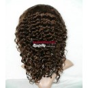 no glue Glueless 14inches deep wave human hair full lace wig-LW8008