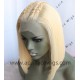 Color 613 blonde glueless lace front wig bob cut preplucked hairline BB014