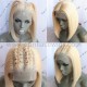 Color 613 blonde glueless lace front wig bob cut preplucked hairline BB014