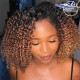 Ombre Brown Kinky Curly 5x5 HD Lace Closure Wig Virgin Human Hair HDW551