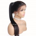 【With 4x4 Silk Top】26 inches human hair natural color 360 lace wig BW0160-2