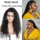 Deep Wave 150% density 13x6 HD lace front wig Brazilian virgin human hair preplucked hairline HDW112