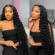 Crimp Wave 150% density 13x6 HD lace front wig Brazilian virgin human hair preplucked hairline HDW183