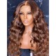 Chestnut Brown Loose Wave 5x5 HD Lace Closure Wig 150% Density Virgin Human Hair HDW553