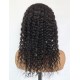 Indian remy deep wave human hair glueless lace front wig-LW0027
