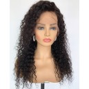 Indian remy deep wave human hair glueless lace front wig-LW0027