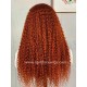 Ginger Orange Virgin Human Hair Curly Glueless 13x6 Lace Front wig BW0034