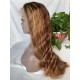 Brazilian virgin Human hair 4/27 Highlight Brown 13x6 Lace Front wig BW0027