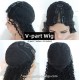 V-part Wig Curly Human Hair BW11815