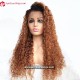 Deep Curly Ombre Brown Glueless 360 Wig Preplucked Hairline BW2222