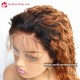 Deep Curly Ombre Brown Glueless 360 Wig Preplucked Hairline BW2222