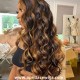 Virgin Human Hair Brown Highlight 13x6 Lace Front wig BW1127