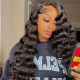 Side Part Ocean Curl 5x5 HD Lace Closure Wig 150% Density Virgin Human Hair HDW559