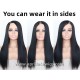 V-part Wig 150% density Light Yaki Human Hair BW11815