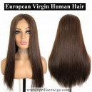 European Virgin 18 inches Silicone Medical Full Lace Wig RT18