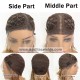 Ombre Honey Brown Bob Style Glueless T Part Lace Wig TLB12
