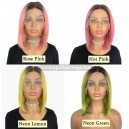 Ombre Color Bob Style Glueless T Part Lace Wig TLB14