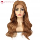 Medium Brown Cooper 250% Density Human Hair Loose Wave 5x5 HD Lace Closure Wig HDW558