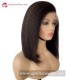 Human Hair Italian Yaki Blunt Cut 13x4 HD lace front wig 150% density HDW334