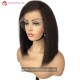 Human Hair Italian Yaki Blunt Cut 13x4 HD lace front wig 150% density HDW334