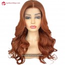 Orange Cooper 250% Density Human Hair 360 Lace Wig BW81