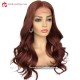 Dark Red Cooper 250% Density Human Hair Loose Wave 5x5 Lace Closure Wig BＷ82