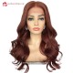 Dark Red Cooper 250% Density Human Hair Loose Wave 5x5 Lace Closure Wig BＷ82