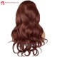 Dark Red Cooper 250% Density Human Hair Loose Wave 5x5 Lace Closure Wig BＷ82