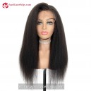 Human Hair 150% density Italian Yaki Silk Top Glueless Lace Front Wig SLF004