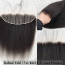 Human Hair Italian Yaki 13x4 13x6 HD Lace Frontal HF14