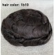 0.06 - 0.08 mm Thin Skin Handmade Knotted India Human Hair Men Toupee --CTVN