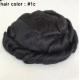 0.06 - 0.08 mm Thin Skin Handmade Knotted India Human Hair Men Toupee --CTVN