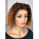 Ready Go Wig pre colored 180% DENSITY 10 INCH Ombre brown BOB 5X5 LACE CLOSURE WIG BOB11