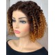 Ready Go Wig pre colored 180% DENSITY 10 INCH Ombre brown BOB 5X5 LACE CLOSURE WIG BOB11
