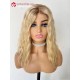 Warm Blonde Virgin Human Hair Lace Front Medical wig LW39
