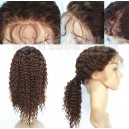 Chines virgin deep wave full lace wig with bleached knots baby hairs 12652-8