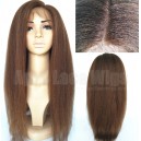 Italian yaki full lace wig with baby hairs bleached knots on sale 15723-7