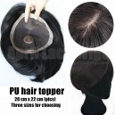 Poly PU around natural color Swiss lace topper --TPP002