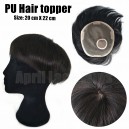 Poly PU around natural color Swiss lace topper --TPP001