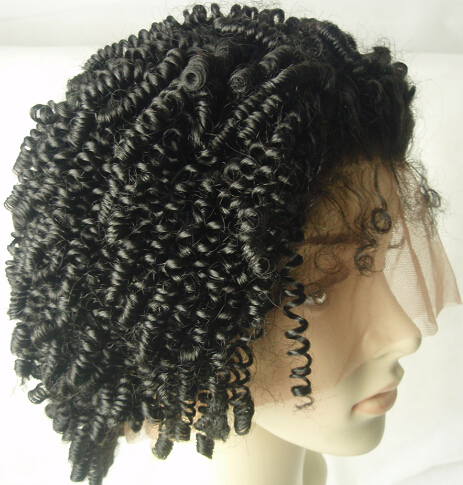 Kinky curl full lace wigs for black women